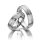 Trauringe einfarbig Platin mit Brillant