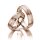 Trauringe einfarbig Rotgold mit Brillant