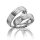 Trauringe einfarbig Platin mit Brillant