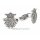 Manschettenknöpfe mit Johann Sebastian Bach Initialen aus 925 Sterling Silber rhodiniert