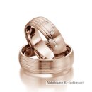 Eheringe einfarbig Rotgold mit Brillant