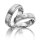 Eheringe einfarbig Platin mit Brillant