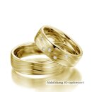 Eheringe einfarbig Gelbgold mit Brillant