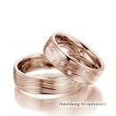 Eheringe einfarbig Rotgold mit Brillant