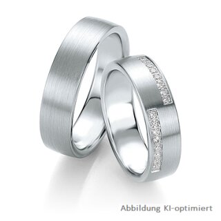 Eheringe Weißgold mit Brillant