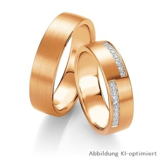Eheringe Rotgold mit Brillant
