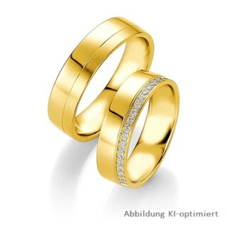 Eheringe Gelbgold mit Brillant