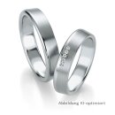 Eheringe Platin mit Brillant