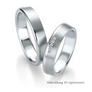 Eheringe Weißgold mit Brillant