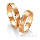 Eheringe Rotgold mit Brillant