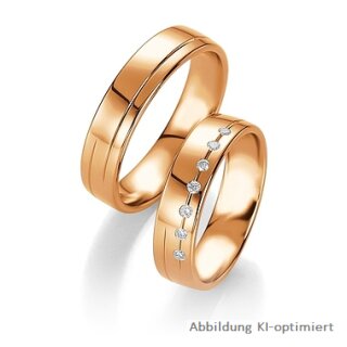 Eheringe Rotgold mit Brillant