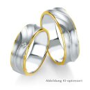 Trauringe Gelbgold/Weißgold mit Brillant