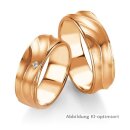 Trauringe Rotgold mit Brillant