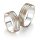 Trauringe bicolor Rotgold/Weißgold mit Brillant