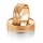 Trauringe einfarbig Rotgold mit Brillant