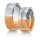 Eheringe mehrfarbig Rotgold/Weißgold mit Brillant