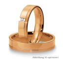 Eheringe Rotgold mit Brillant