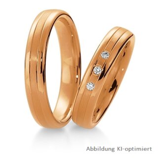 Eheringe Rotgold mit Brillant