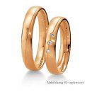 Eheringe Rotgold mit Brillant