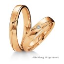 Eheringe Rotgold mit Brillant