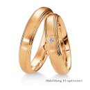 Eheringe Rotgold mit Brillant