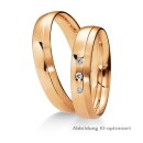 Eheringe Rotgold mit Brillant
