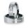 Trauringe einfarbig Platin mit Diamant