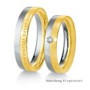 Trauringe bicolor Weißgold/Gelbgold mit Brillant