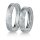 Trauringe einfarbig Platin mit Brillant