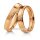 Trauringe einfarbig Rotgold mit Brillant