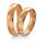 Trauringe einfarbig Rotgold mit Brillant