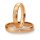 Trauringe einfarbig Rotgold mit Brillant