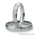 Trauringe einfarbig Platin mit Brillant