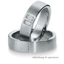 Eheringe einfarbig Platin mit Diamant