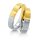 Eheringe mehrfarbig Gelbgold/Weißgold mit Diamant
