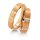 Eheringe einfarbig Rotgold mit Diamant
