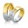 Eheringe mehrfarbig Gelbgold/Weißgold mit Diamant