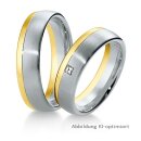 Trauringe bicolor Weißgold/Gelbgold Brillant