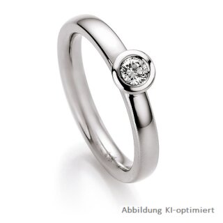Verlobungsring Weißgold Solitär Diamant Glanz