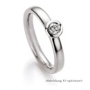 Verlobungsring Weißgold Solitär Diamant Glanz
