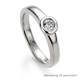 Verlobungsring Weißgold Solitär Diamant Glanz