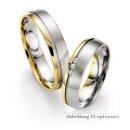 Eheringe Weißgold/Gelbgold mit Brillant