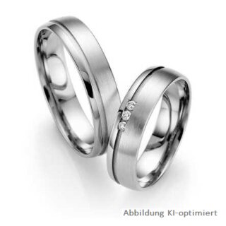 Eheringe Weißgold mit Brillant