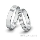 Eheringe Platin mit Brillant