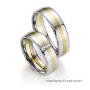 Eheringe Weißgold/Gelbgold mit Brillant