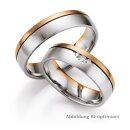 Eheringe Weißgold/Rotgold mit Brillant