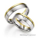Eheringe Weißgold/Gelbgold mit Brillant