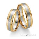 Eheringe mehrfarbig Gelbgold/Weißgold mit Brillant