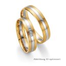 Eheringe mehrfarbig Gelbgold/Weißgold mit Brillant