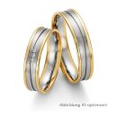 Eheringe mehrfarbig Weißgold/Gelbgold mit Brillant